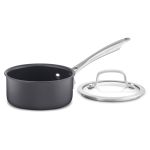 Olla Cuisinart® Anodizada y con Tapa de Vidrio Templado, Apta para Lavaplatos, 1 Cuarto